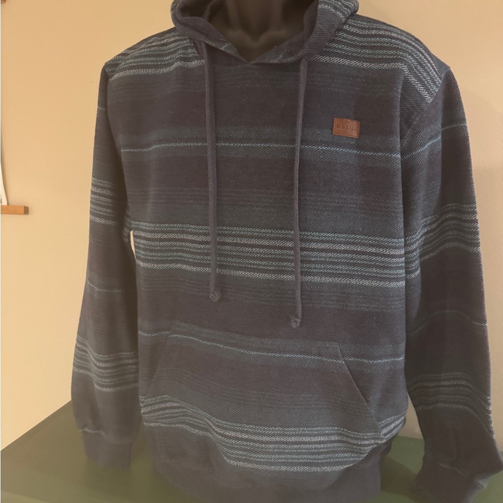 O’Neil Men’s Beach Blue Striped Hoodie